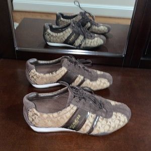 Brown & khaki COACH sneakers